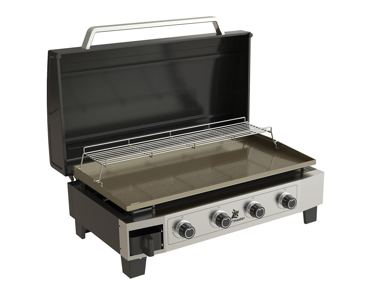 4 burner flat deals top grill