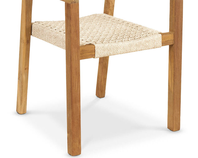 Kursi Teak & Rope Dining Chair, , hi-res