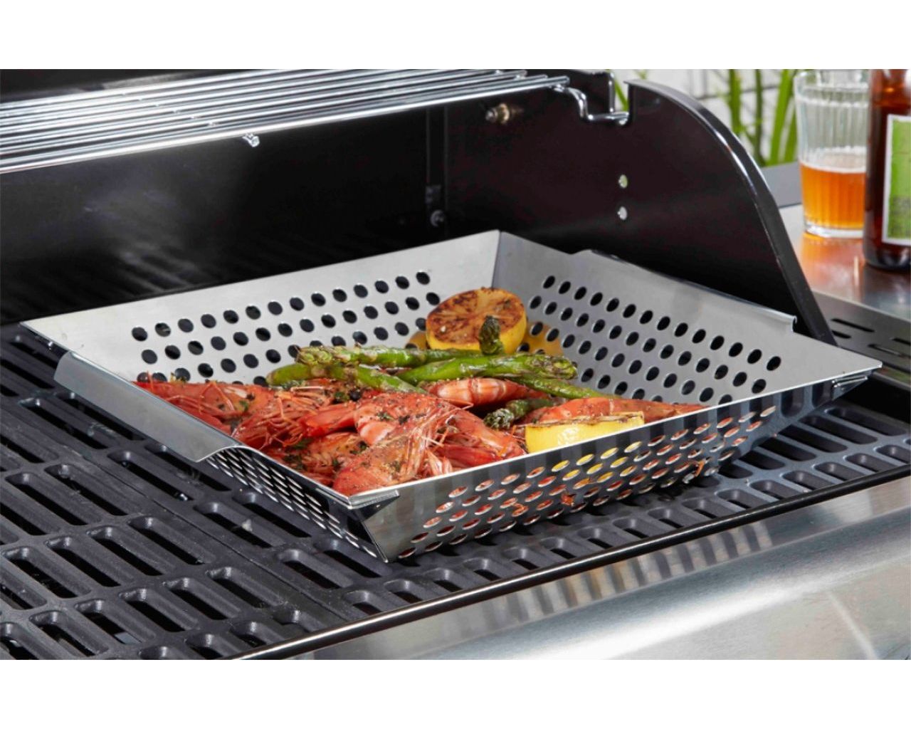 soldbbq Stainless Steel Grill Vegetable Basket Replaces Part by BAC273 for Select Traeger Wood Pellt Grill Models,16 w x 11.5 D 
