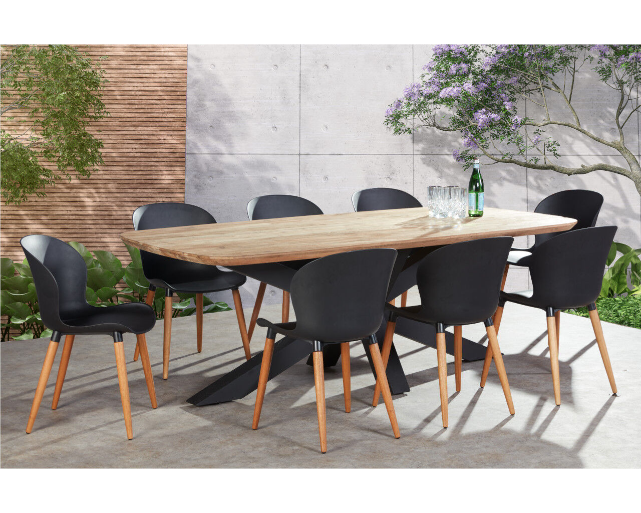 Jakarta charcoal 6 piece garden sofa dining set deals