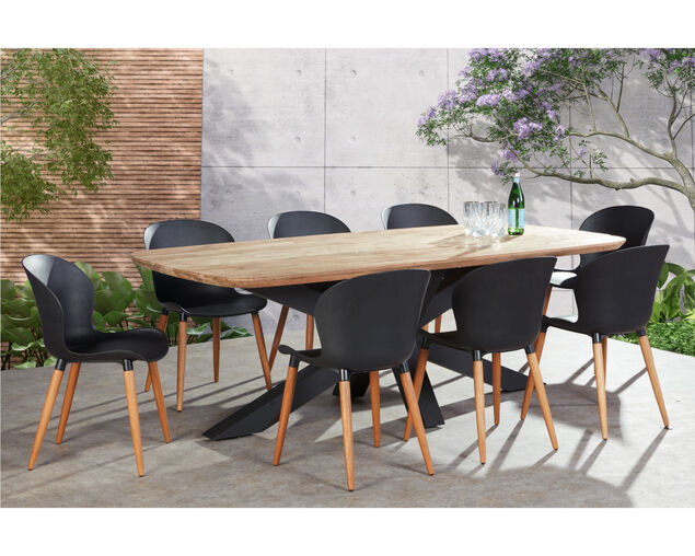 Jakarta Teak Mix and Match 9 Piece Dining Setting, , hi-res