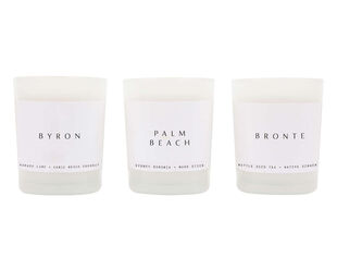 Scented Candle Pack Byron, Palm Beach & Bronte - White Set of 3
