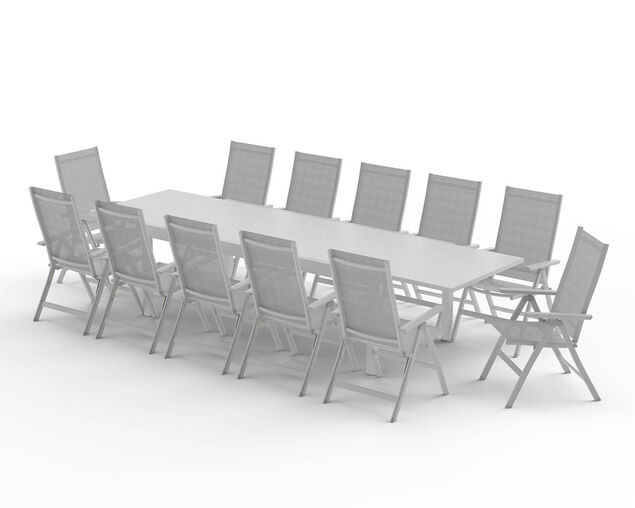 Frankie-Jette 13 Piece Extension Dining Setting - Bone, , hi-res image number null