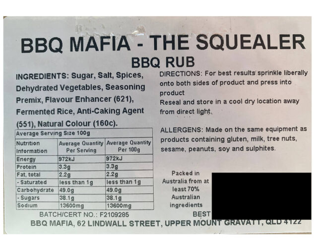 BBQ Mafia The Squealer BBQ Rub, , hi-res