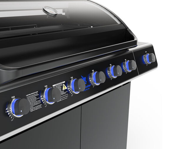 Premium Beefmaster  T-Series 6 Burner BBQ on Classic Cart with Stainless Steel Side Burner, , hi-res