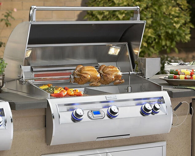 Fire Magic Grills Echelon E790i 3 Burner Built-In BBQ (H Shaped Burners) With Digital Thermometer And Magic Window, , hi-res