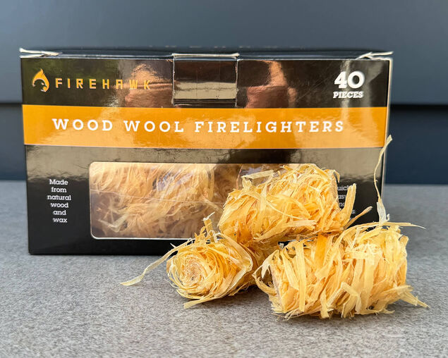Firehawk Wood Wool Firelighters - 40 pieces, , hi-res