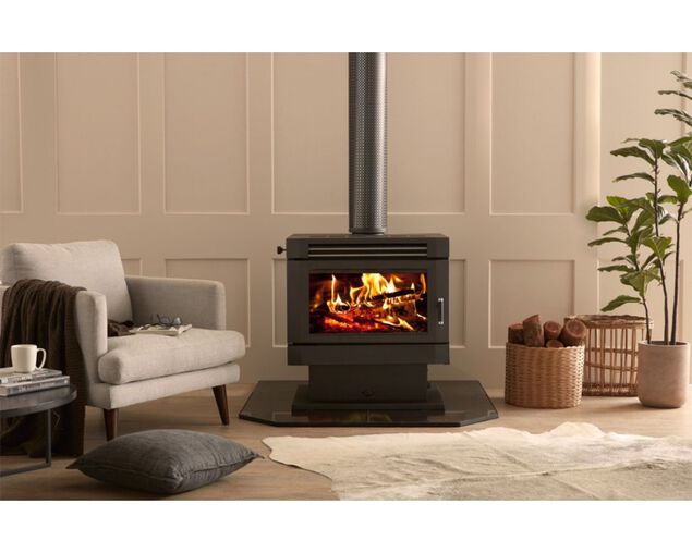 Buy Saxon Mahogany Freestanding Wood Heater at Barbeques Galore.