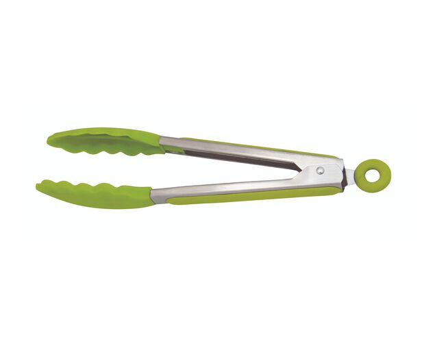 Buy Avanti Silicone Tongs With Stainless Steel Handle 23cm Green at Barbeques Galore.