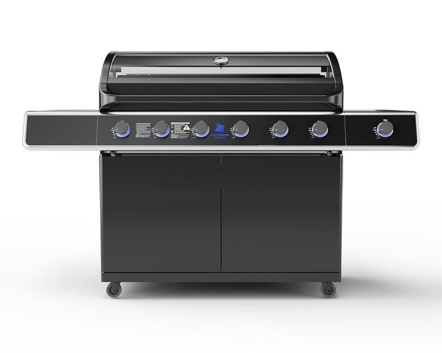 Premium Beefmaster  T-Series 6 Burner BBQ on Classic Cart with Stainless Steel Side Burner, , hi-res image number null