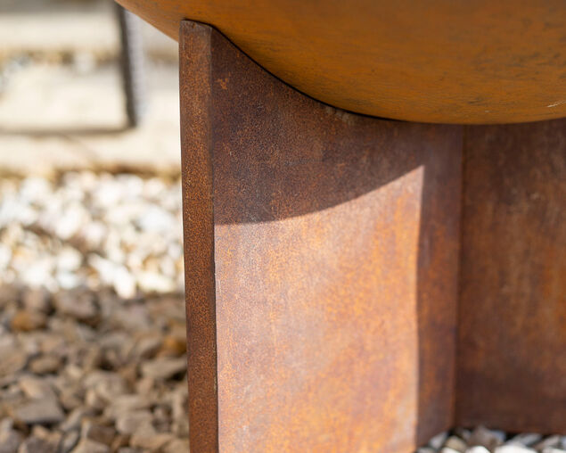 Kala Rustic Fire Pit with Half Grill, , hi-res