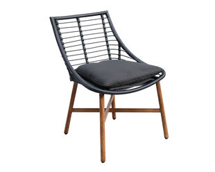 Berlin Black Wicker Rope Dining Chair