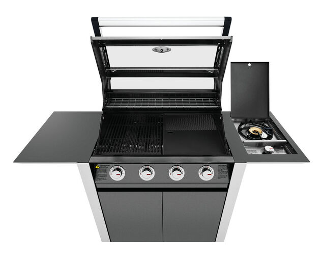 BeefEater 1600 Series - 4 Burner Stainless Steel BBQ With Side Burner (Dark), , hi-res