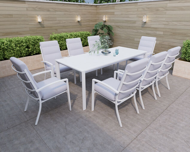 Jette 8 Seater Dining Setting Bundle - Bone, Bone, hi-res