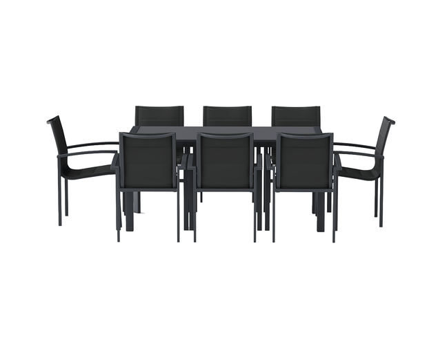 Boston-Eden 9 Piece Slatted Dining Setting, , hi-res