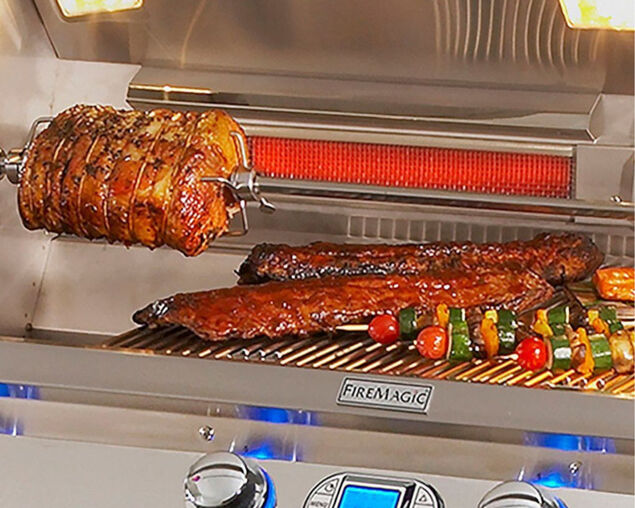 Fire Magic Grills Echelon E1060i 4 Burner Built-In BBQ (H Shaped Burners) With Digital Thermometer & Magic Window, , hi-res