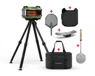 Gozney Tread Peak Bundle Portable Pizza oven with Stand and Cooking Accessories – Olive