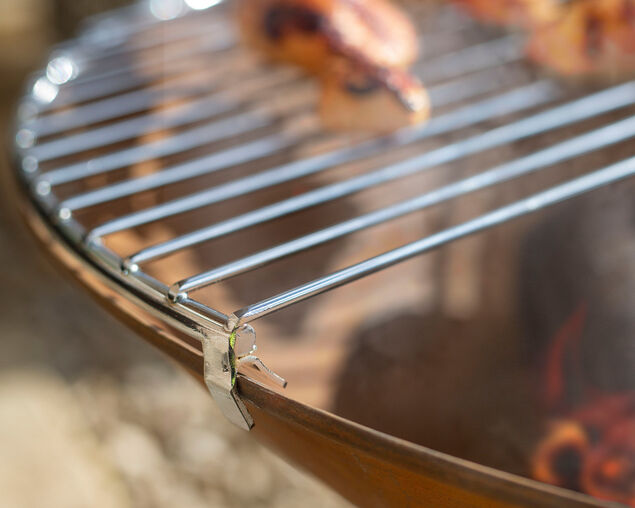 Kala Rustic Fire Pit with Half Grill, , hi-res