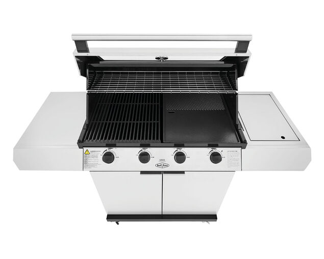 BeefEater 1200 Series - 4 Burner Stainless Steel BBQ With Side Burner, , hi-res