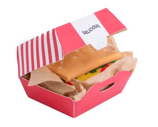 Novelty Burger Socks Box - 1 Pair