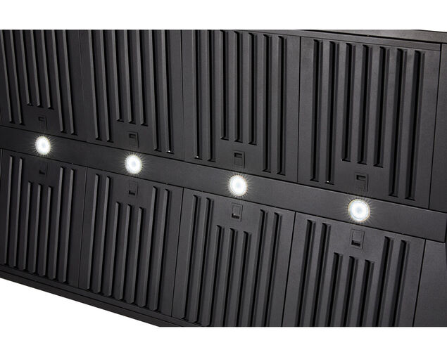 Schweigen Silent Black BBQ Alfresco Rangehood 1500mm 3000M³/hr Twin Motor, , hi-res