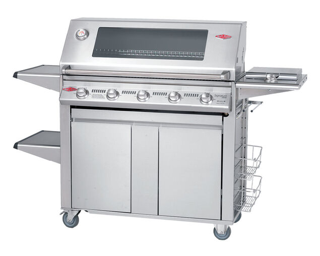 BeefEater Signature 3000SS 5 Burner BBQ with Side Burner & Trolley, , hi-res image number null