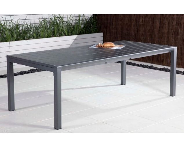 Gunmetal Grey Jette Dining Extension Table (220/340x104cm), , hi-res