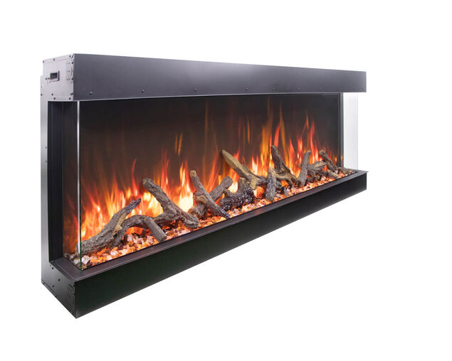 Amantii Smart 88" unit - 14 1/4" in depth 3 sided glass fireplace, , hi-res