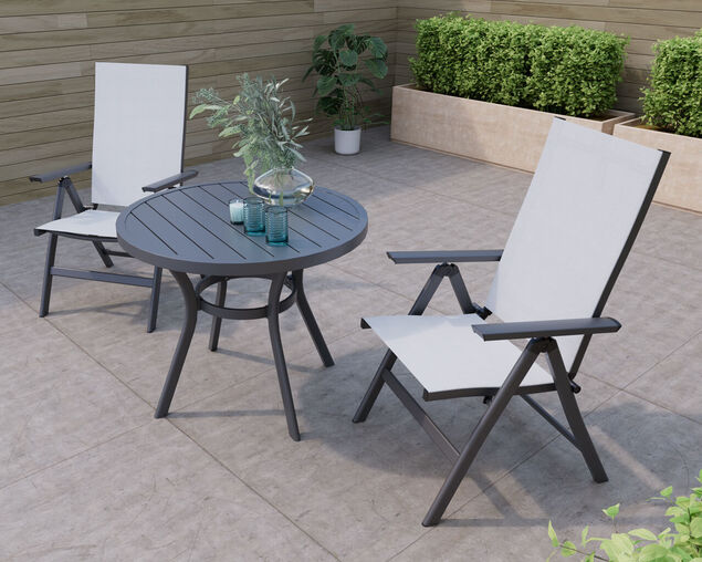 Frankie-Jette 3 Piece Chat Setting - Gunmetal Grey, , hi-res