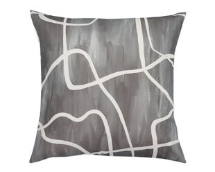 Squiggle Charcoal Cushion 50cm