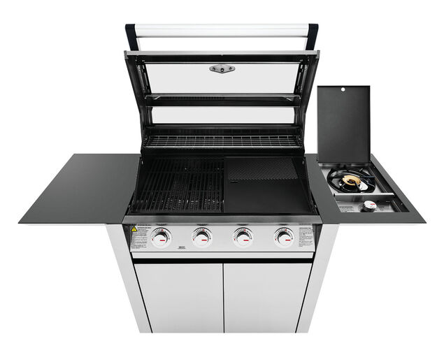 BeefEater 1600 Series - 4 Burner Stainless Steel BBQ With Side Burner (Silver), , hi-res