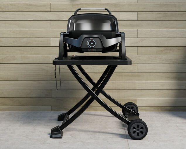 Ziggy Elite Nomad Single Burner Flame Failure BBQ plus Cart Bundle - Gunmetal Grey, , hi-res
