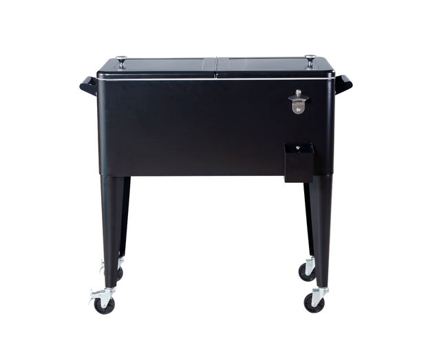 Retro Cooler Roller 76L Matte Black, Matte Black, hi-res