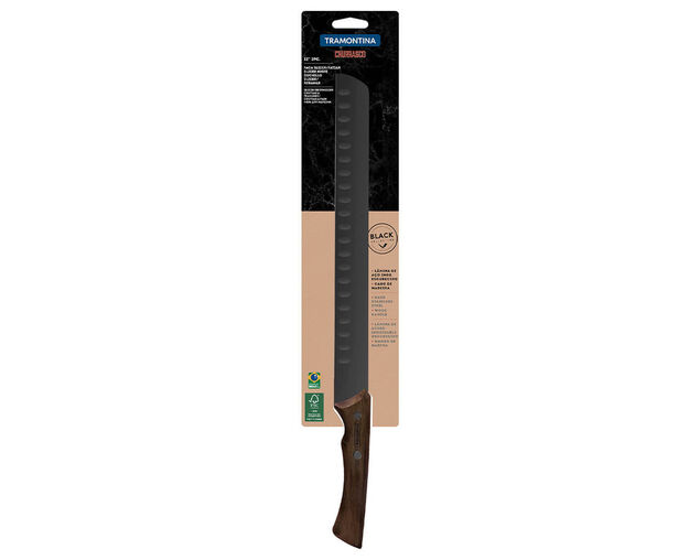 Tramontina Churrasco Black Collection FSC Certified Plain Edge Brisket Slicer - 12", , hi-res