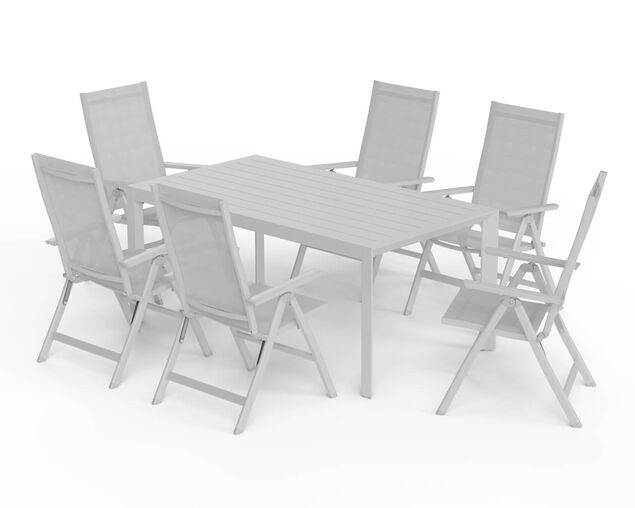 Frankie-Jette 7 Piece Dining Setting - Bone, , hi-res