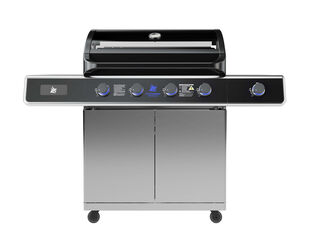 Beefmaster Classic 4 Burner On Deluxe Cart With Cast Iron Side Burner