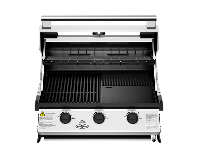 BeefEater 1200 Series 3 Burner Built In BBQ - Stainless Steel, Stainless Steel, hi-res