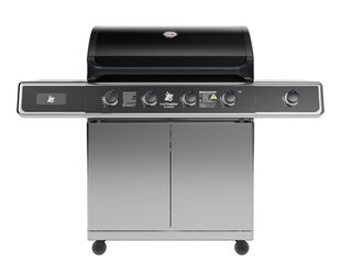 Beefmaster Classic 4 Burner On Deluxe Cart With Cast Iron Side Burner