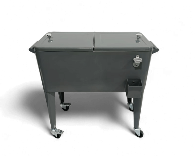 Retro Cooler Roller 76L Grey, Gray, hi-res image number null