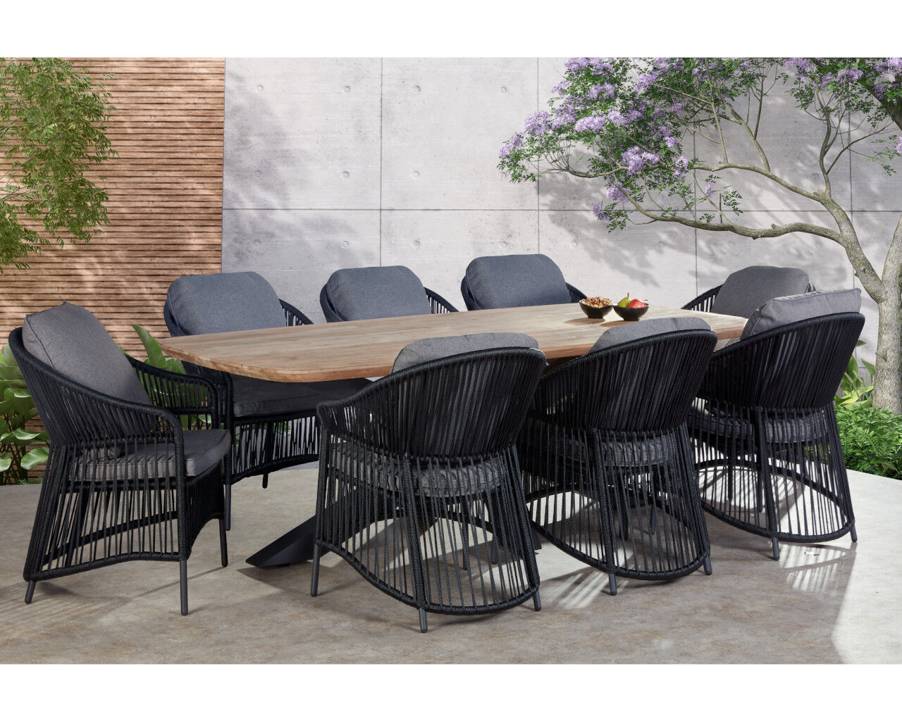 Jakarta charcoal 6 piece hotsell garden sofa dining set