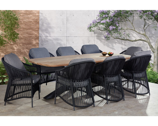Jakarta Teak Mix and Match 9 Piece Dining Setting, , hi-res