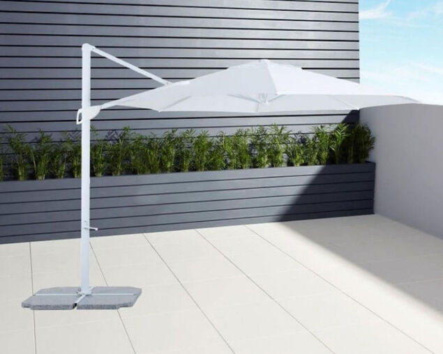 Hampton 3.3m Octagonal Cantilever Umbrella White, , hi-res