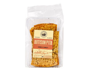 Valley Produce Co. Artisan Pita Herb & Garlic 100G