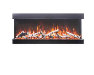 Amantii Smart 88" unit - 14 1/4" in depth 3 sided glass fireplace