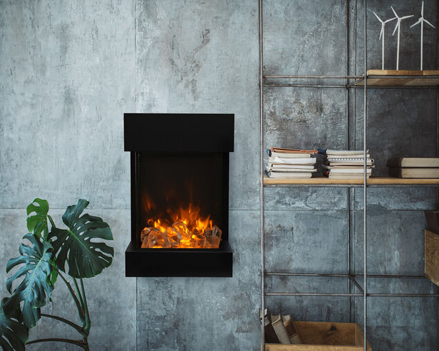 Amantii Smart 25" unit - 11 3/4" in depth 3 sided glass fireplace, , hi-res