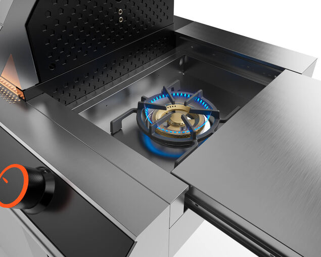 Ziegler & Brown Turbo Elite 5 Burner BBQ on Cart with Side Burner & Drawer (T Series), , hi-res