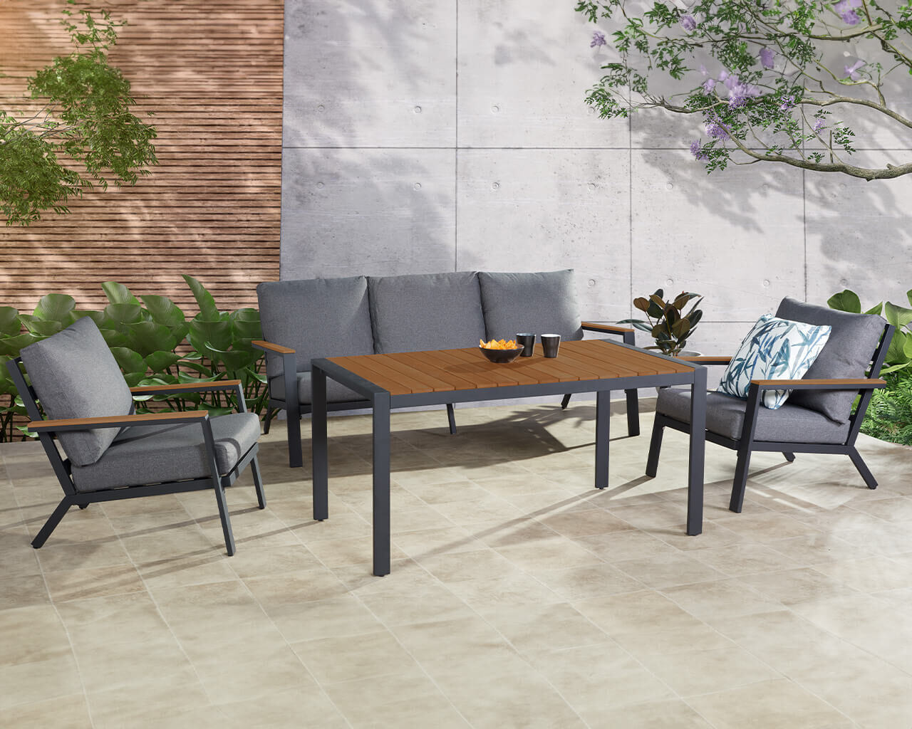 Low dining top table outdoor