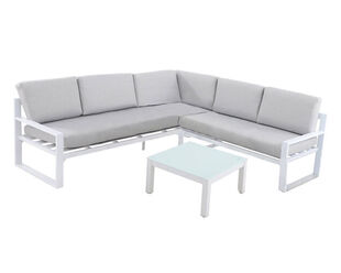 Patmos 3 Piece Lounge Setting (White)