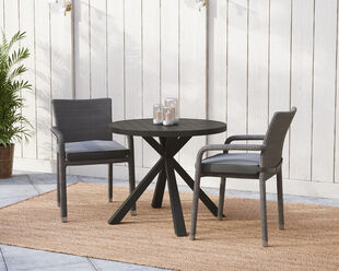 Avalon-Jette 3 Piece Bistro Dining Setting (Gunmetal)