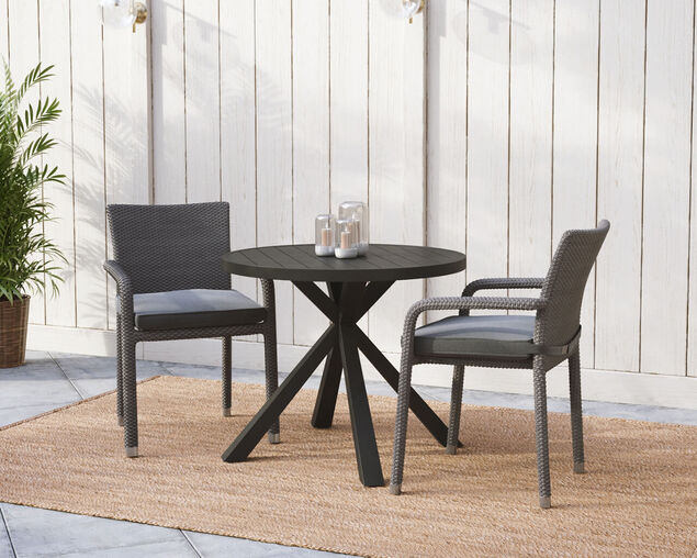 Avalon-Jette 3 Piece Bistro Dining Setting (Gunmetal), , hi-res image number null